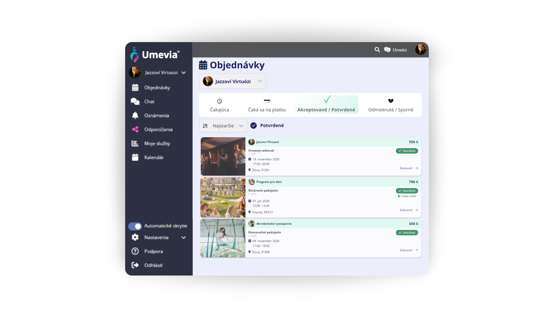 Confirm and manage your services in one place